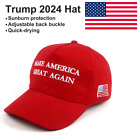 10 Pcs Trump Hat With Usa Flag 2024 Red Color Make America Great Again Trump Hat