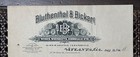1894 Bluthenthal Bickart Whiskey Letterhead Old Charter Bourbon Atlanta Ga Art