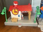 2003-2006 Fisher Price Railway Station  Windmill  Bucking Bull    Gravel Load