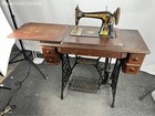 Antique Singer Sewing Machine And Cabinet Entryway Table - For Parts repairs