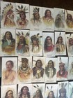 62 Card Lot N2 1888 American Indian Chiefs Part Set Allen Ginter Reprint