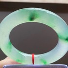 Myanmar Jade High Ice Floating Green Round Strip Perfect Jade Bracelet55mm