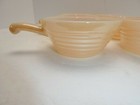 6 Vintage Fire-king Peach Luster Soup   Chili Bowls With Handles