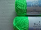 Needle Crafters Acrylic Yarn  Neon Green  Lot Of 2  115 Yds Ea 