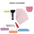 Incraftables Rubber Stamp Kit 5 Pack  Linoleum Block Carving Kit With Blades