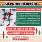 Mid Century Starburst Ornaments Set Of 4 Retro Mcm Christmas Tree D  cor