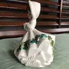 Vintage 1960s Relpo 6024 Japan Christmas Girl Planter - White Holly Dress - 7   