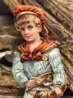 Young Boy Victorian Die Cut Embossed Scrap - L4