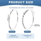 10  Stainless Steel Hose Clamp  4 Pcs 251-273mm  9 9-10 8inch  Key Type Clamp