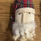 Lot Of  3 Handcrafted Primitive Style Santa Ornaments Approximately 7 5   