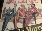 Marilyn Monroe How To Marry A Millionaire Original Movie Poster 1 Sheet 1953 