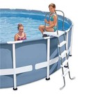 Intex Steel Frame Above Ground Swimming 52  Wall Height Pool Ladder  brown Box 