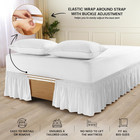 Microfiber Bed Skirts With Adjustable Elastic Belt 16  Tailored Drop - Gg Home