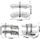 Vevor 36  Left right Blind Corner Kitchen Cabinet Organizer Pull Out Organizer