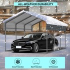 Metal Carport Heavy Duty Outdoor Garage Car Shelter W  Galvanized Steel Roof