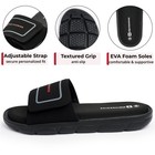 Alpine Swiss Men s Black Slide Sandals  Arch Support  Adjustable Strap
