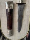 Antique Philippine Moro Islamic Gunong Punal Dagger  Mounted And Framed