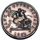 Bank Of Upper Canada 1 Penny 1852 Token H2 5