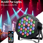 36 Led Rgb Stage Lighting Par Light Beam Dmx Party Disco Dj Lights With Remote 