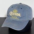 Corona Extra Hat Cap Adjustable Faded Blue Gold Crown Logo Mens Unisex