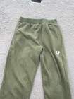 True Religion Jogger Sweatpants Boys Youth Medium Olive Green 