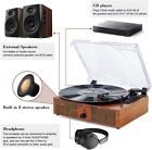 Vinyl Record 3 Speed Player Wireless Bluetooth Turntable With Built-in Speakers