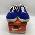 Nike Bruin Suede Blue Low Cut Us12 5 80s Vintage Used Sneakers W box