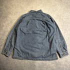 Vintage Woolrich Shirt Jacket Womens Medium Denim Fleece Lined Workwear Outdoor