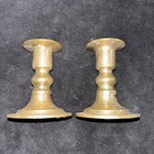 Vintage Solid Brass Candlesticks Set Of Two Made In India