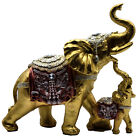 Feng Shui Elephant Trunk Statue Wealth Lucky Figurine Gift Home Decor