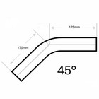 Aluminium Alloy Intake Pipe 63mm 2 5  Inch X 45 Degree Elbow Mandrel Bend