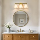 Bathroom Light Fixtures  3-light Brushed Vanity Lights For 3 Light Gold