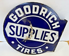 Goodrich Automobile Tires Supply Porcelain Flange  Sign   Double Sided