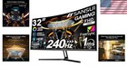 High-performance 32  Curved 240hz Gaming Monitor - Hdr  Anti-flicker Design
