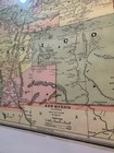 Genuine Vintage Antique Map Of New Mexico  1889 World Atlas  framed 