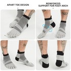 Spst 3 Pairs Toe Socks  Coolmax Five Finger Ankle Socks  Athletic Running Socks
