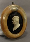    19th C   Carved Marble Cameo Portrait Of R  Wagner