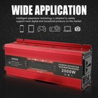 Car Power Converter Inverter Dc 12v To Ac 220v Lcd 2000w  Charger Led Display Us