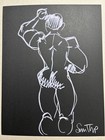 Nude Male Black Drawing- Original Fine Art- Direct From   Signed By Artist