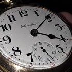 Antique Hamilton 924 17j 18s Pocket Watch Gold Filled Runs