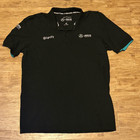 Mercedes Amg Petronas Polo Shirt Mens Medium Black Formula 1 Team Racing F1