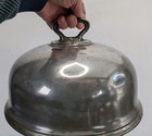 Antique Victorian 1840 Sheffield Silver Plated Oval Meat Cover  dome Cloche 14in