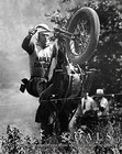Vintage Harley Davidson Motorcycle Hill Climb Poster Art Print Wall Decor Gift