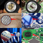 30x Magnifying Glass With Uv   Led Lights  Rechargeable Jewelers Loupe Desktop