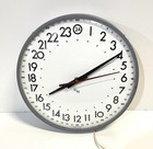 Vintage 24 Hour Military Time R   H Wall Clock Runs Well
