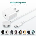 2pack Apple Watch Charger Cable Magnetic Wireless Fast Usb-c 3ft White