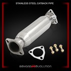 For 1988-2000 Civic Jdm Polish Replacement Exhaust Stainless Steel Catback Pipe