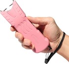Powerful Bestselling Stun Gun With Led Flashlight   Safety Disable Pin - Pink