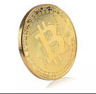 Gold Plated Bitcoin Collectible Coin Physical Art Collection Gift Commemorative