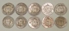 Lot Of  10  780-793 Ad Tabaristan Ancient Greek Silver Hemidrachms Lustrous Au 